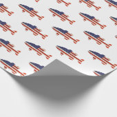 Amerikaans vispatroon cadeaupapier (Hoek)