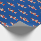 Amerikaans vispatroon cadeaupapier (Hoek)