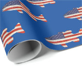 Amerikaans vispatroon cadeaupapier (Rol Hoek)