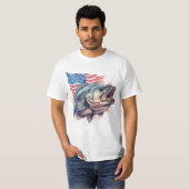Amerikaans Visser Patriottisch T-shirt (Voorkant volledig)