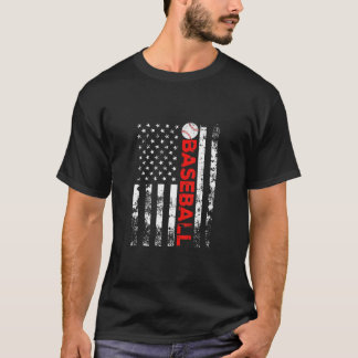 Amerikaans Vlag Baseball Team Gift T-Shirt