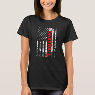 Amerikaans Vlag Baseball Team T-shirt