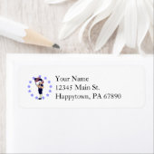 Amerikaans Vlag- en Fireworks-adres op maat Etiket (Insitu)