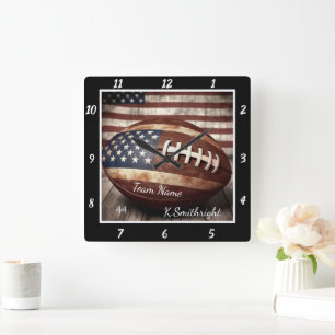 Amerikaans Vlag Football  Vierkante Klok