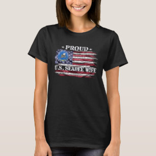 Amerikaans Vlag Rond VS zeebee Veteraan T-shirt