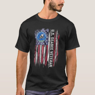  Amerikaans Vlag Rond VS zeebee Veteraan T-shirt