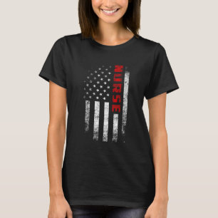 Amerikaans Vlag Verpleegster Kleding Patriot USA T-shirt