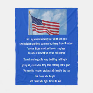 Amerikaans vlaggedicht fleece deken
