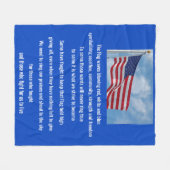 Amerikaans vlaggedicht fleece deken (Voorkant (Horizontaal))
