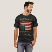 Amerikaans Vlaggengraafschap boven Thomas Jefferso T-shirt (Voorkant volledig)