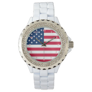 Amerikaans vlaggenhorlogepatriottisch horloge