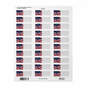 Amerikaans vlaggenlabel etiket (Full Sheet)