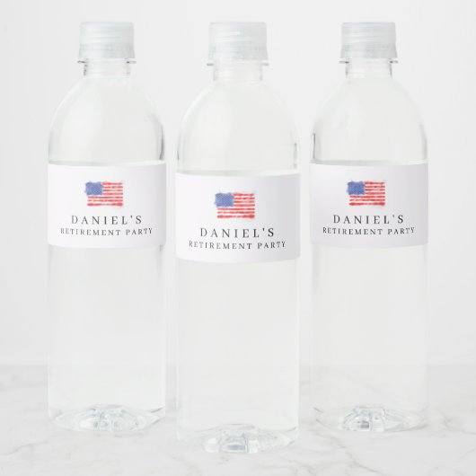 Amerikaans vlaggenlabel waterfles etiket (Flessen)