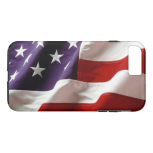 Amerikaans vlaggenontwerp 	iPhone 8 plus / 7 plus hoesje