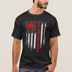 Amerikaans Vlaggenschoolbuisje Mam Si T-shirt