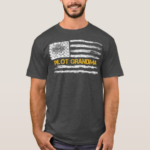  Amerikaans vlaggenvliegtuig Pilot Grandma T-shirt