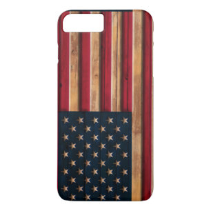 Amerikaans vlaggestoord hout iPhone 8 Plus / 7 Plus Hoesje