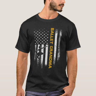 Amerikaans vlaggetje Ballet Grandma Bal T-shirt