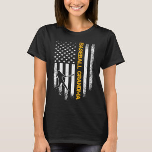 Amerikaans vlaggetje Proud Baseball Grandma S T-shirt