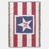 Amerikaans vlagmonogram Deken (Voorkant Verticaal)