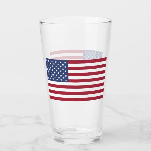 Amerikaans vlagontwerp Drink glas (Voorkant)