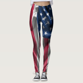 Amerikaans vlagpatroon leggings