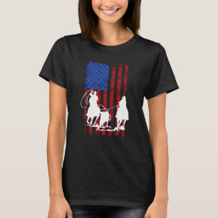Amerikaans vlagteam dat op 4 juli in Patrio rondzw T-shirt