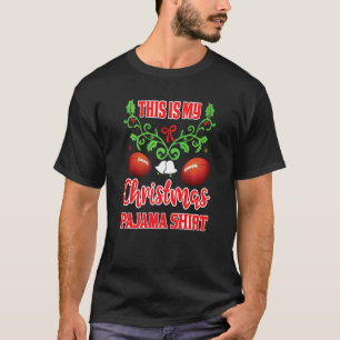 Amerikaans voetbal Kerst Pyjama USA Sport Thee T-shirt