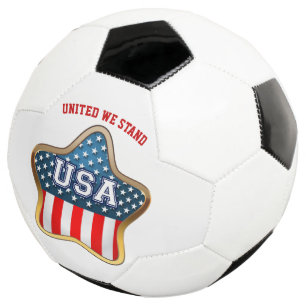 Amerikaans Voetbal met stervormige vlag