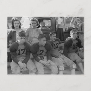 Amerikaans Voetbal op de Middelbare School, 1941 Briefkaart