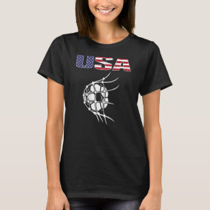 Amerikaans Voetbal op het Net Vlag Support Footb T-shirt