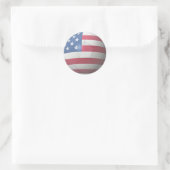Amerikaans voetbal ronde sticker (Tas)