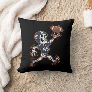 Amerikaans Voetbal Skelet Halloween Voetbal Kussen