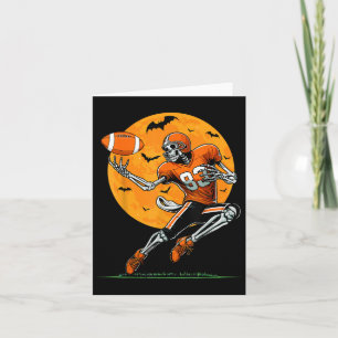 Amerikaans Voetbal Skelet Jongens Halloween Voetba Kaart