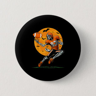 Amerikaans Voetbal Skelet Jongens Halloween Voetba Ronde Button 5,7 Cm