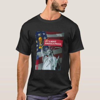 Amerikaans Voetbal van de Amerikaanse vlag T-shirt