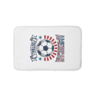 Amerikaans Voetbal Vintage Voetbal T-Shirt Ontwerp Badmat