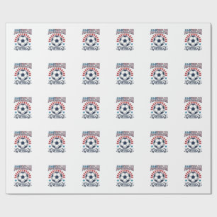 Amerikaans Voetbal Vintage Voetbal T-Shirt Ontwerp Cadeaupapier