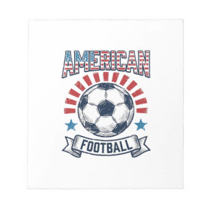 Amerikaans Voetbal Vintage Voetbal T-Shirt Ontwerp Notitieblok