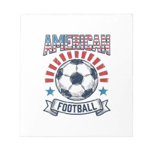 Amerikaans Voetbal Vintage Voetbal T-Shirt Ontwerp Notitieblok