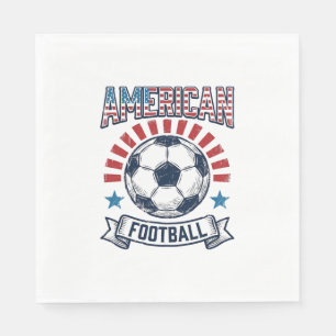 Amerikaans Voetbal Vintage Voetbal T-Shirt Ontwerp Servet