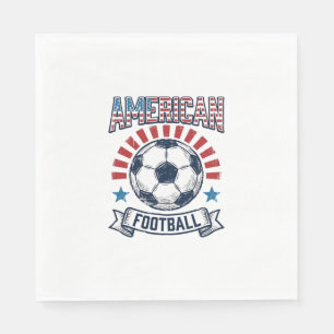 Amerikaans Voetbal Vintage Voetbal T-Shirt Ontwerp Servet