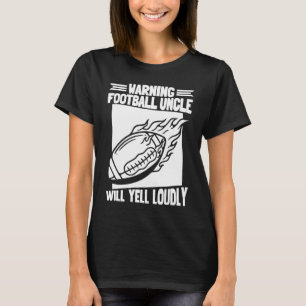 Amerikaans Voetbal Waarschuwing Speler Voetballer T-shirt