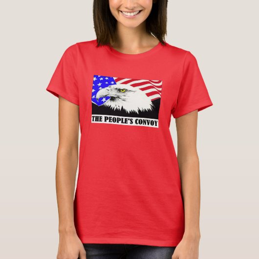 Amerikaans volkskonvooi t-shirt (Voorkant)