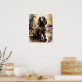 Amerikaans Water Spaniel Dog Art Print Poster (Keuken)