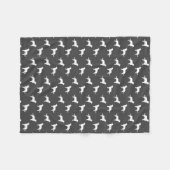 Amerikaans waterspaniel Dog Silhouettes Patroon Fleece Deken (Voorkant (Horizontaal))