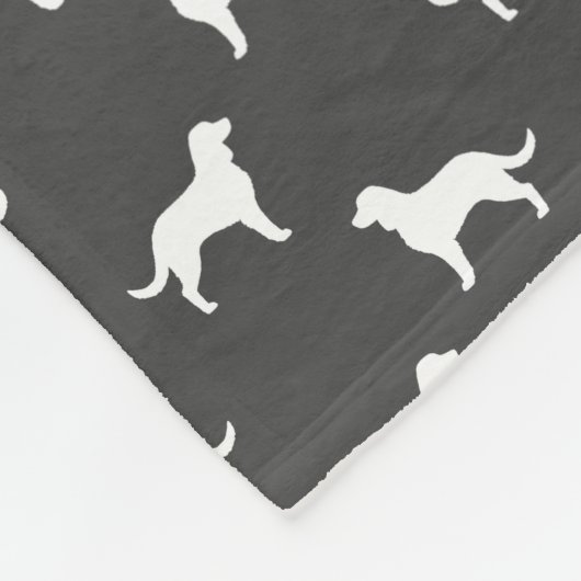 Amerikaans waterspaniel Dog Silhouettes Patroon Fleece Deken (Hoek)