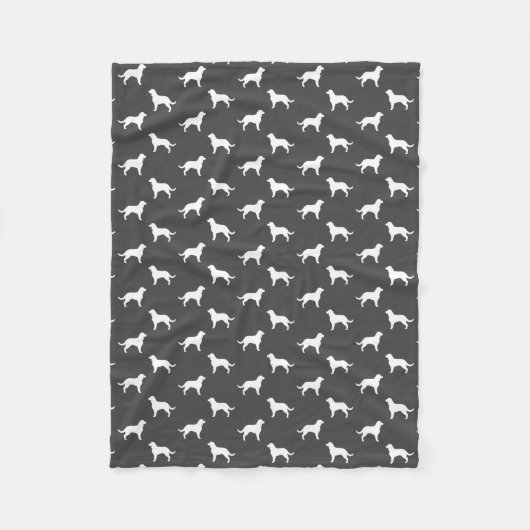 Amerikaans waterspaniel Dog Silhouettes Patroon Fleece Deken (Voorkant)
