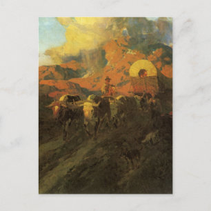 Amerikaans Westen, Overland Trail van Johnson Briefkaart