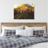  Amerikaans Westen, Overland Trail van Johnson Canvas Afdruk (Insitu (Slaapkamer))